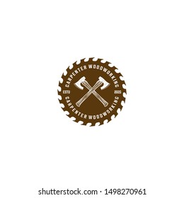 Capenter industry logo design - carpentry plane axe
