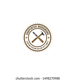 Capenter industry logo design - carpentry plane axe