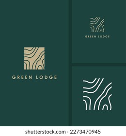 Capenter industry logo design - wood log, timber plank wood, woodwork handyman, wood house builder. simple minimalist icon.