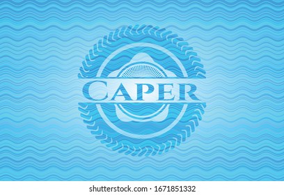 Empujar emblema de representación de olas de agua. Ilustración vectorial. Detallado.
