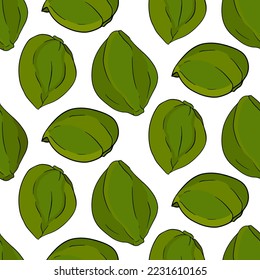 Capers seamless pattern. Vegetarian delicious. Eco organic food.