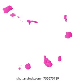 capeVerde map - pink pastel graphic background . Vector illustration eps 10