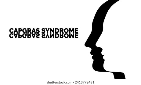 Capgras Syndrome concept. Mental Disease. Psychology.Delusional Belief. Vector Illustration