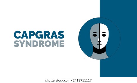  Capgras Syndrome concept. Mental Disease. Psychology. Delusional Belief. Vector Illustration