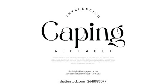 Caping  Modern, futuristic modern geometric font	