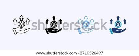 Capital Appreciation Icon Set Multiple Style Collection Element For Design