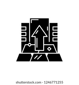 Capital black icon, vector sign on isolated background. Capital concept symbol, illustration 