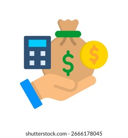 Icono de presupuesto de capital Ilustración vectorial plana
