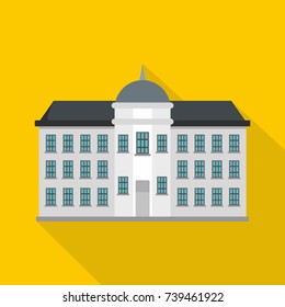 Capital building icon. Flat illustration of capital building vector icon for web