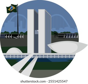 Brasília - a capital do Brasil - edifícios Congresso Nacional