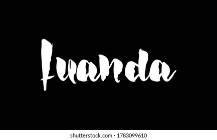 
Capital City Name " Luanda  " Hand Written Typography word modern 
Calligraphy Text 