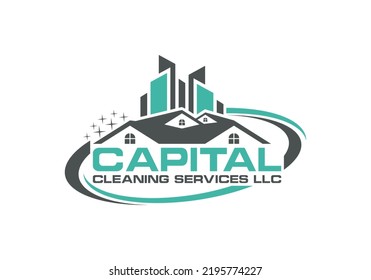 Capital Cleaning Services Logo Cleaning company logo