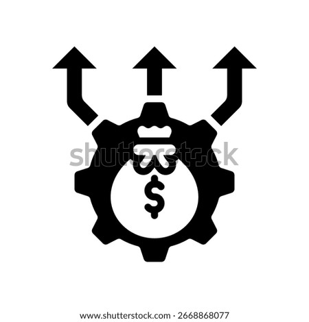 Capital Deployment Icon Glyph Vector Illustration