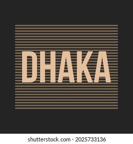 Tipografía de Daca Capital, gráficos de camisetas, ilustración vectorial 