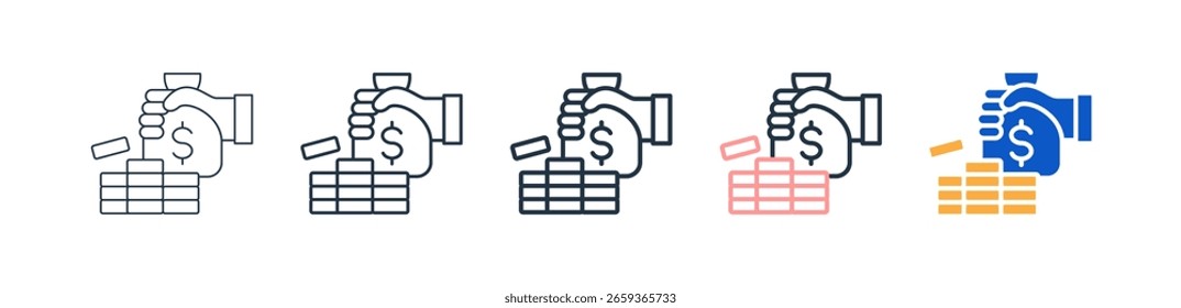 Capital different style icons set vector illustration.