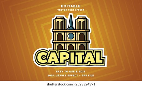 capital editable logotype with modern and simple style