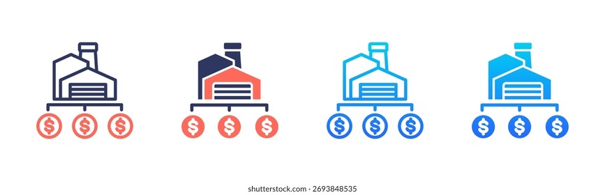 Paquete de iconos de gasto de capital en varios estilos