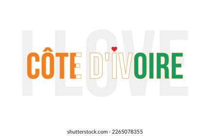 Capital de Costa de Marfil, Bandera de Costa de Marfil, Amo Costa de Marfil, Amo Yamoussoukro, Tipografía, Tipografía, Vector, Diseño Corporativo, País en África, Vector Yamoussoukro, Yamoussoukro