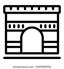 Capital french arch icon outline vector. Nation pastime. Design french