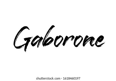 capital Gaborone typography word hand written modern calligraphy text lettering. Can be used for a logo, branding or sticker