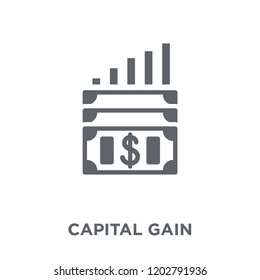 Capital gain icon. Capital gain design concept from Capital gain collection. Simple element vector illustration on white background.