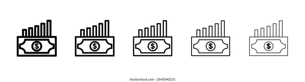 ícone de ganho de capital conceito de sinal plano preenchido para web design.