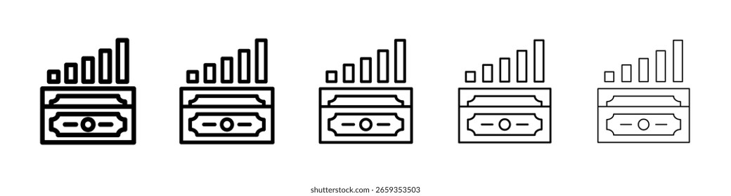 ícone de ganho de capital conceito de sinal plano preenchido para web design.