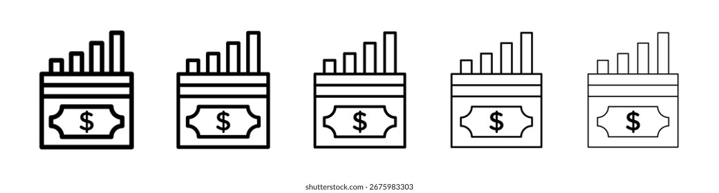 Icono de ganancia de capital para concepto y Diseño web móvil.
