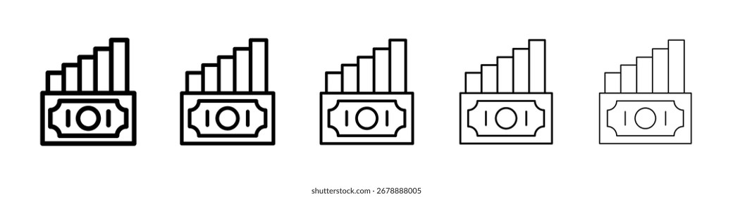 capital gain icon for mobile concept and web design.
