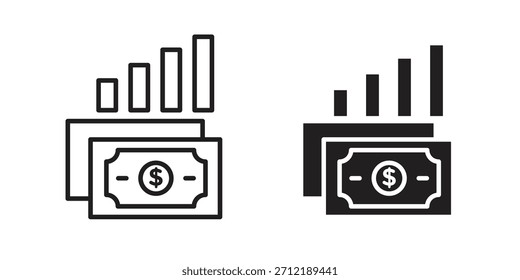 capital gain icon pack. Flat Vector Icon Design Element.