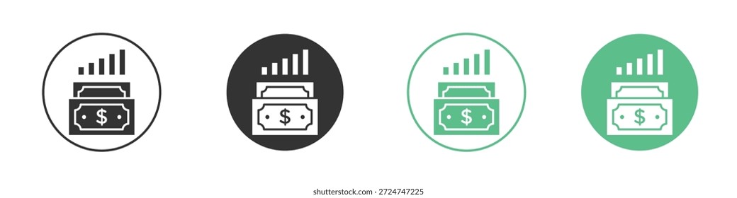 capital gain icon pictograms. Vector eps 10