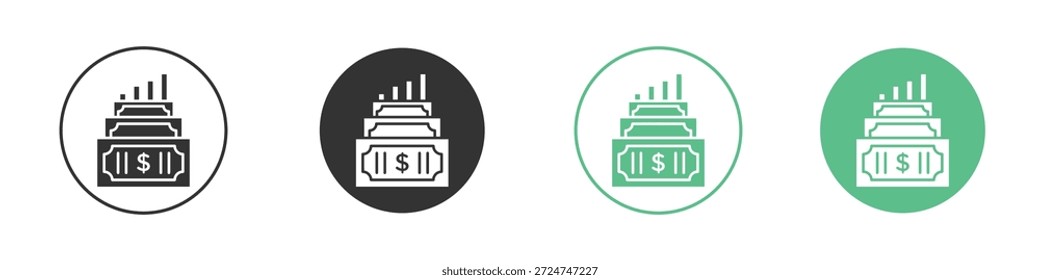 capital gain icon pictograms. Vector eps 10