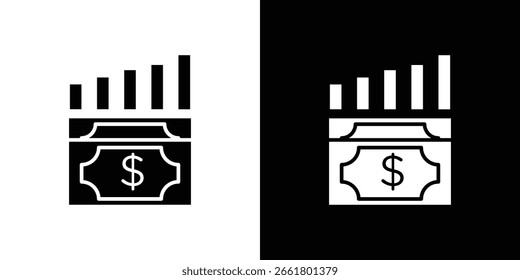 símbolo de icono de plusvalía. Icono de Vector en diseño plano de moda