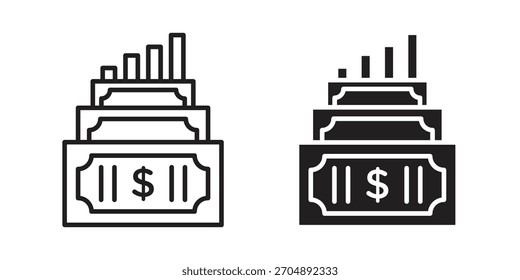 capital gain icon vector collection. vector stock symbol illustrations