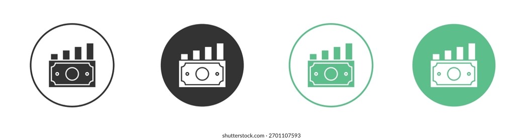 Pictograma de Vector de icono de ganancia de capital para Elementos de interfaz UX de UI