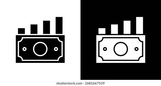 capital gain icon Vector Silueta para colección gráfica y de Diseño web