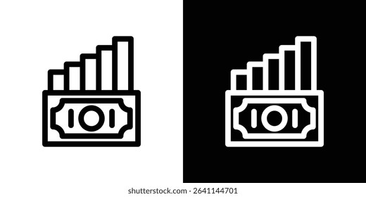 capital gain icon vector simple element illustration editable