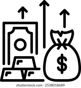 capital gain pictogram vector icon illustration icon