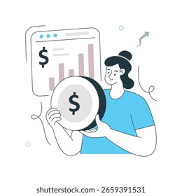 Ilustração do vetor de ganho de capital. Arquivo EPS 10