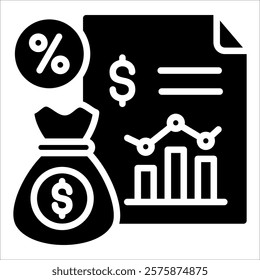 Capital Gains Icon Element For Design