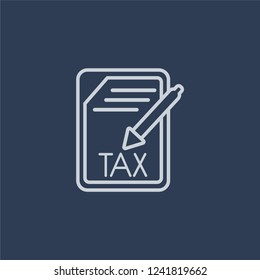 Capital gains tax icon. Capital gains tax linear design concept from Capital gains tax collection. Simple element vector illustration on dark blue background.