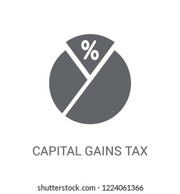 Capital gains tax icon. Trendy Capital gains tax logo concept on white background from business collection. Suitable for use on web apps, mobile apps and print media.