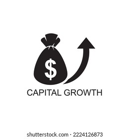 capital growth icon , business icon