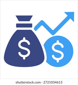 Elemento de icono de crecimiento de capital para diseño