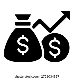 Elemento de icono de crecimiento de capital para diseño
