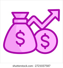 Elemento de icono de crecimiento de capital para diseño