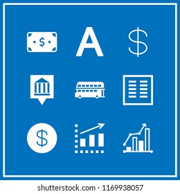 capital icon. 9 capital vector set. columns, museum location, profits and capital a icons for web and design about capital theme