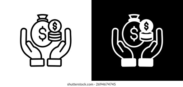 Capital Icon doublestyle Vector Illustration
