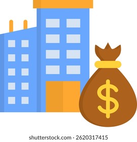 Icono de capital Ilustración vectorial plana