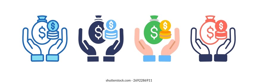 Ilustración vectorial multiestilo Capital Icon